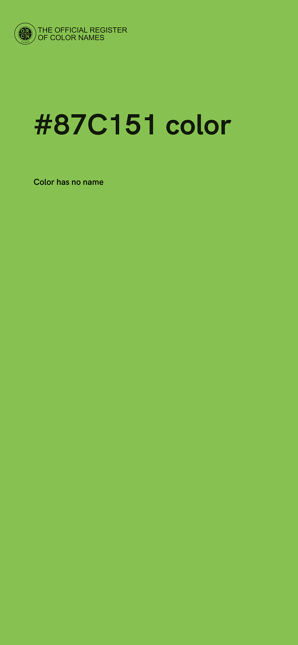 #87C151 color image