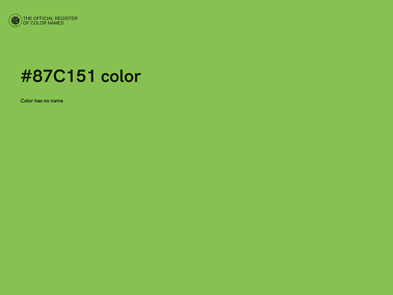#87C151 color image