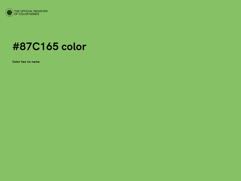 #87C165 color image