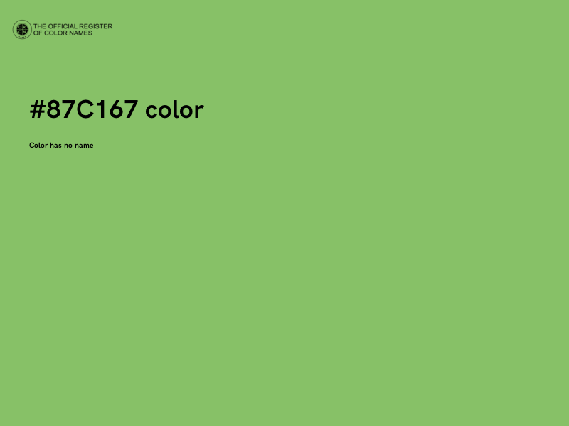 #87C167 color image