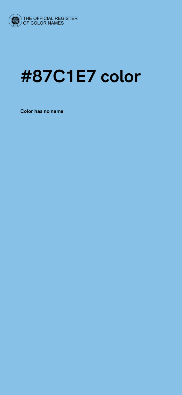 #87C1E7 color image