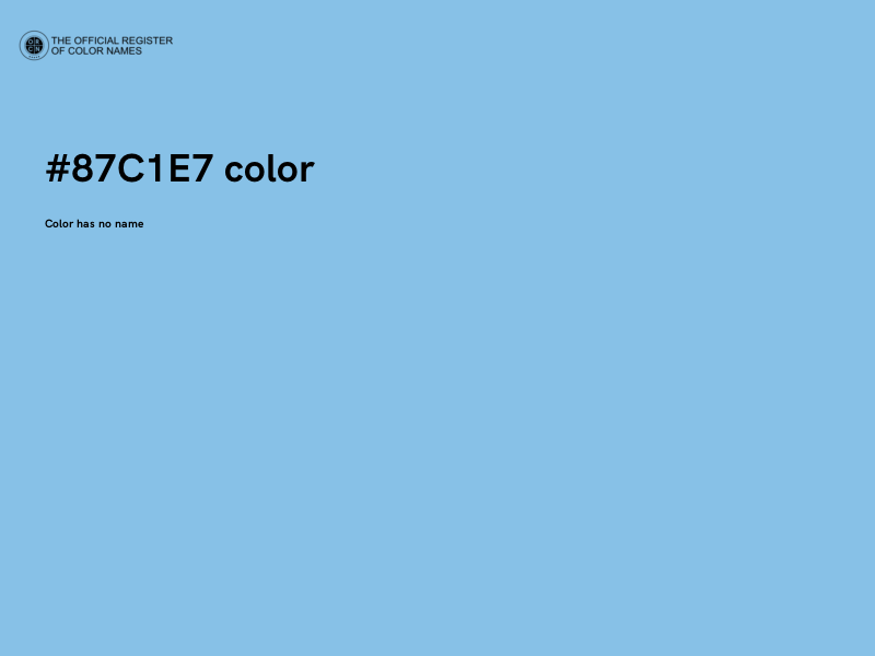 #87C1E7 color image