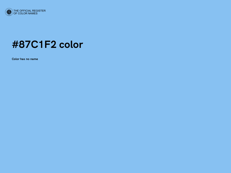 #87C1F2 color image