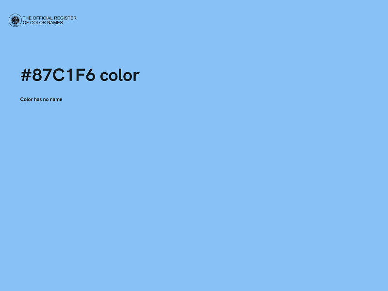 #87C1F6 color image