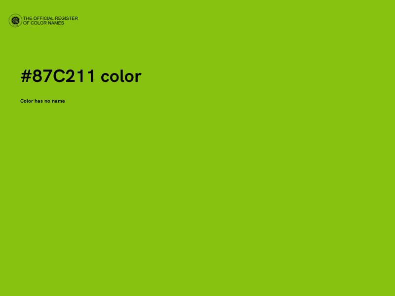 #87C211 color image