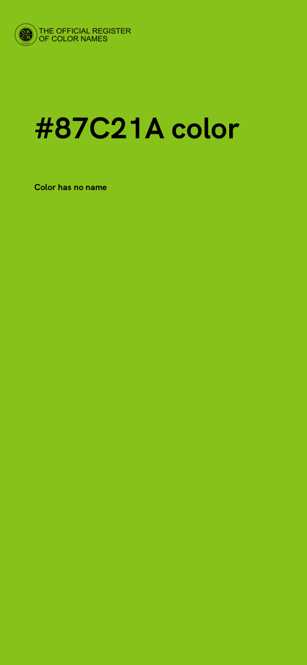 #87C21A color image