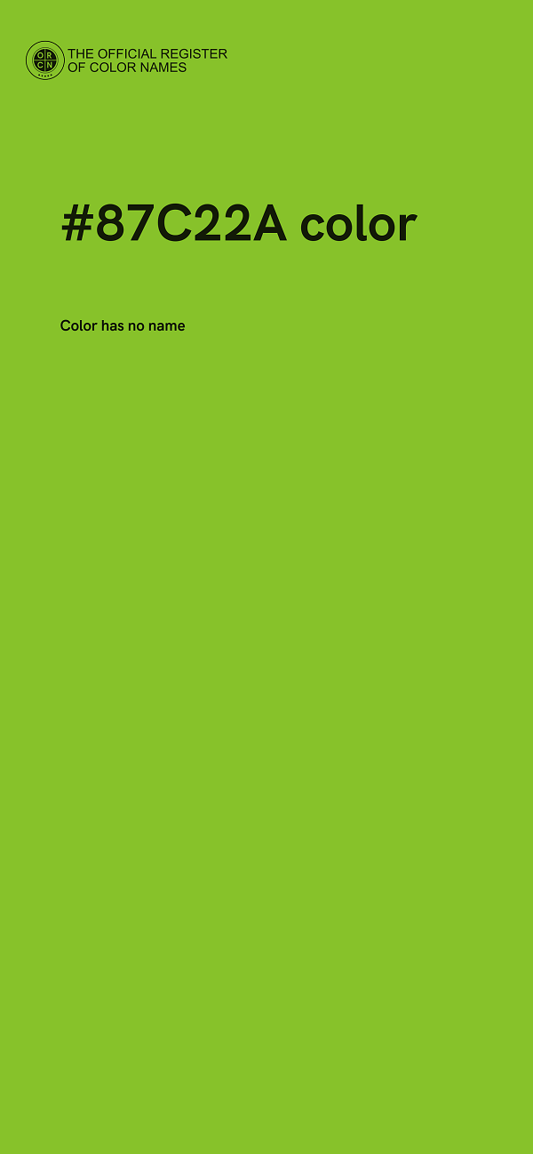 #87C22A color image