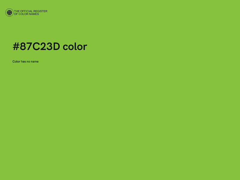 #87C23D color image