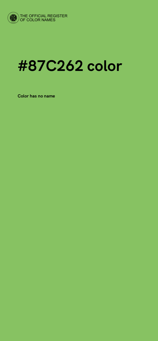 #87C262 color image