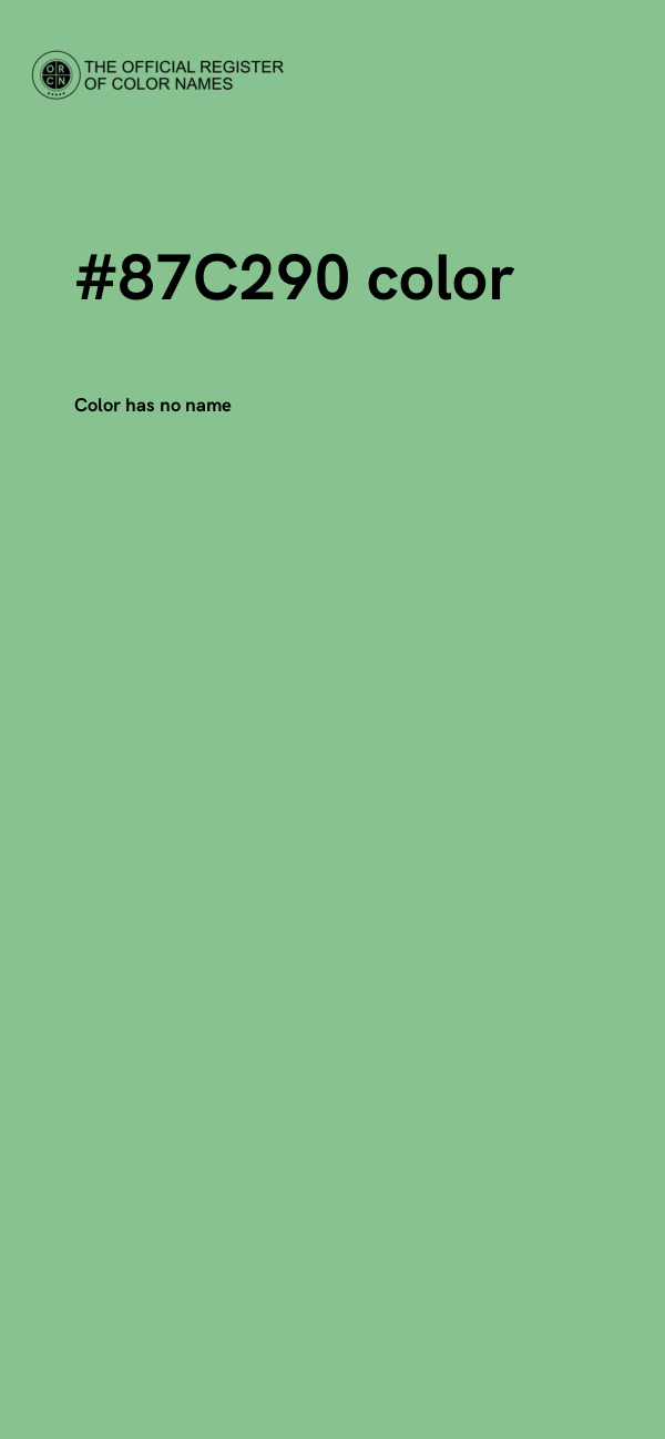 #87C290 color image