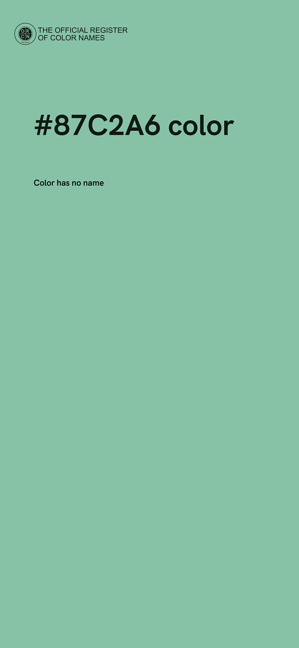 #87C2A6 color image