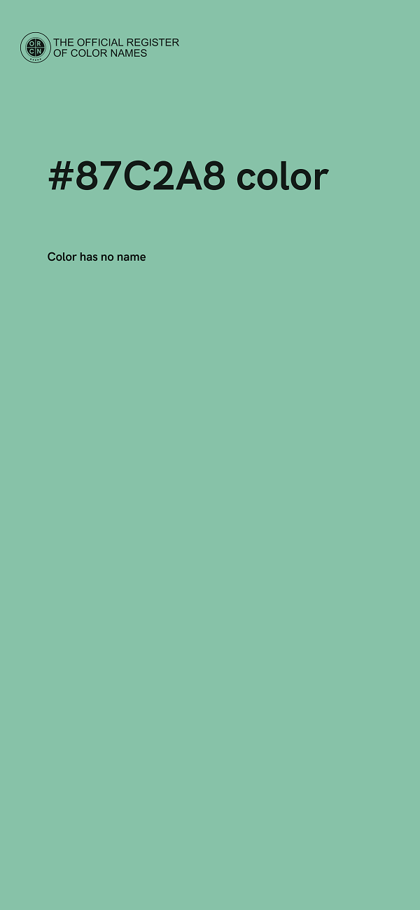 #87C2A8 color image
