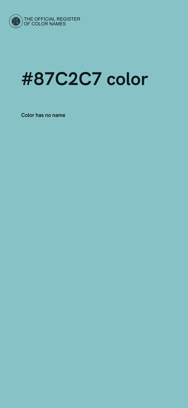 #87C2C7 color image
