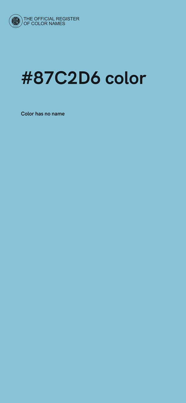 #87C2D6 color image