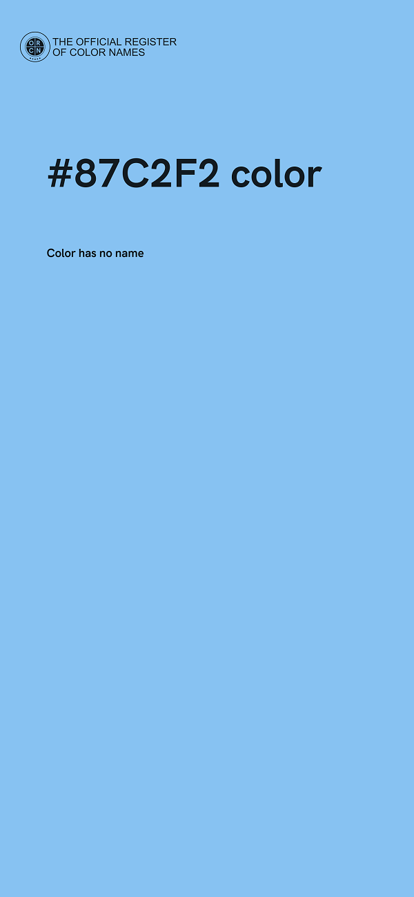 #87C2F2 color image