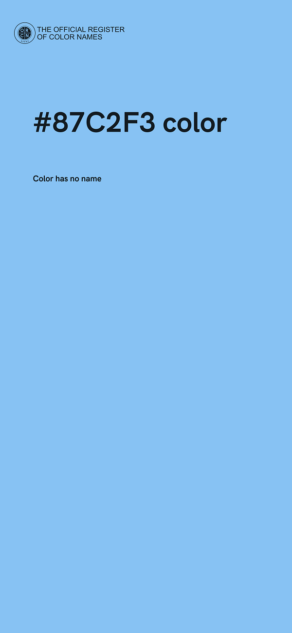 #87C2F3 color image