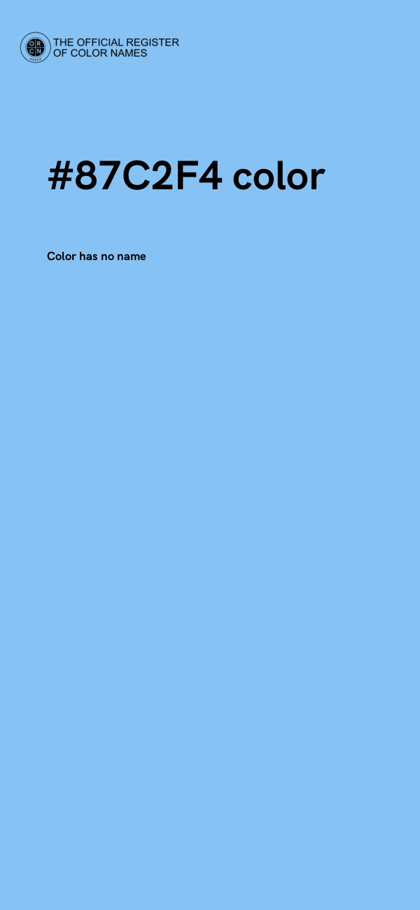 #87C2F4 color image