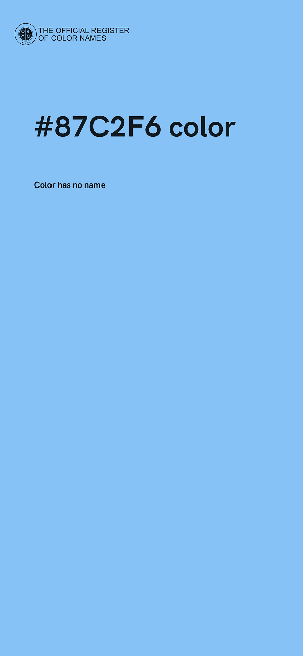 #87C2F6 color image