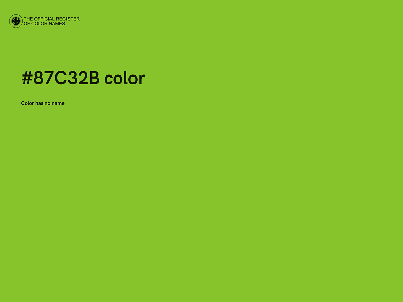 #87C32B color image