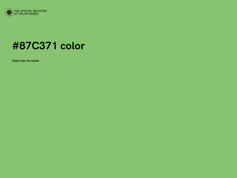 #87C371 color image