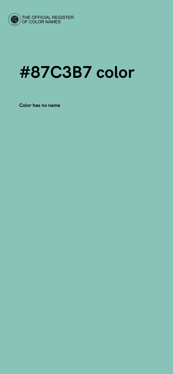 #87C3B7 color image