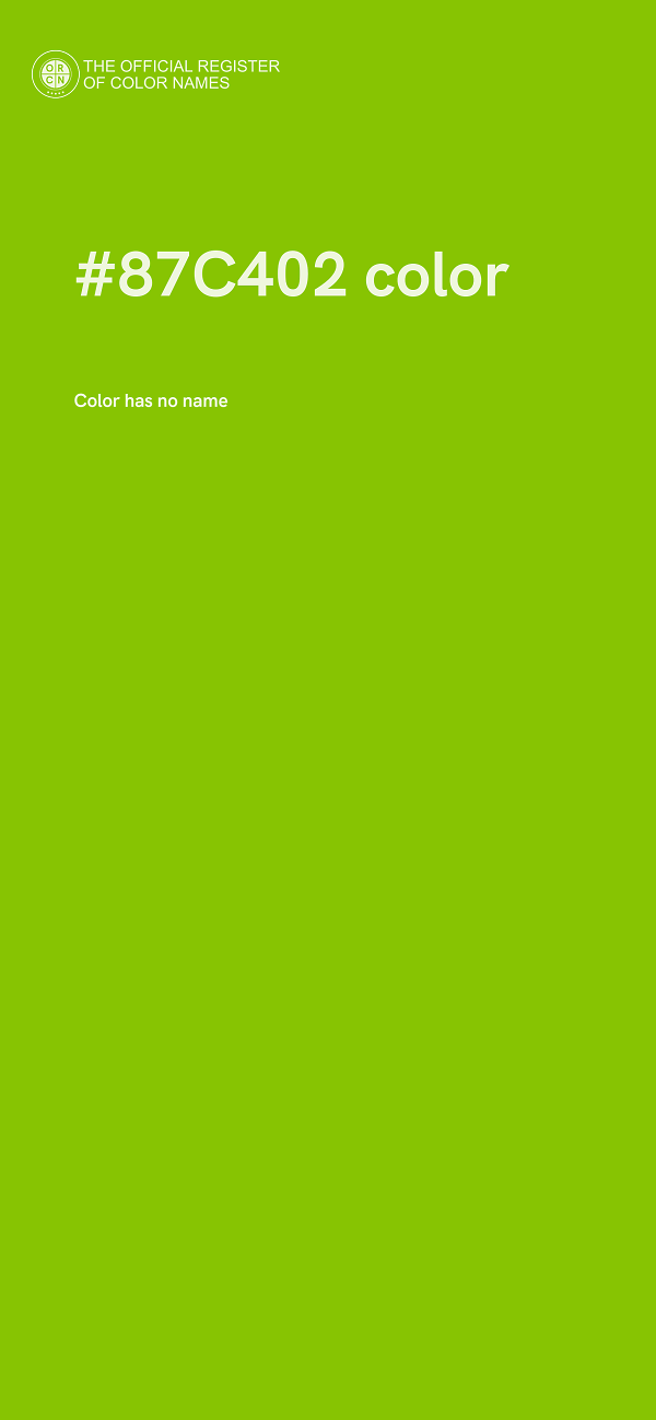 #87C402 color image