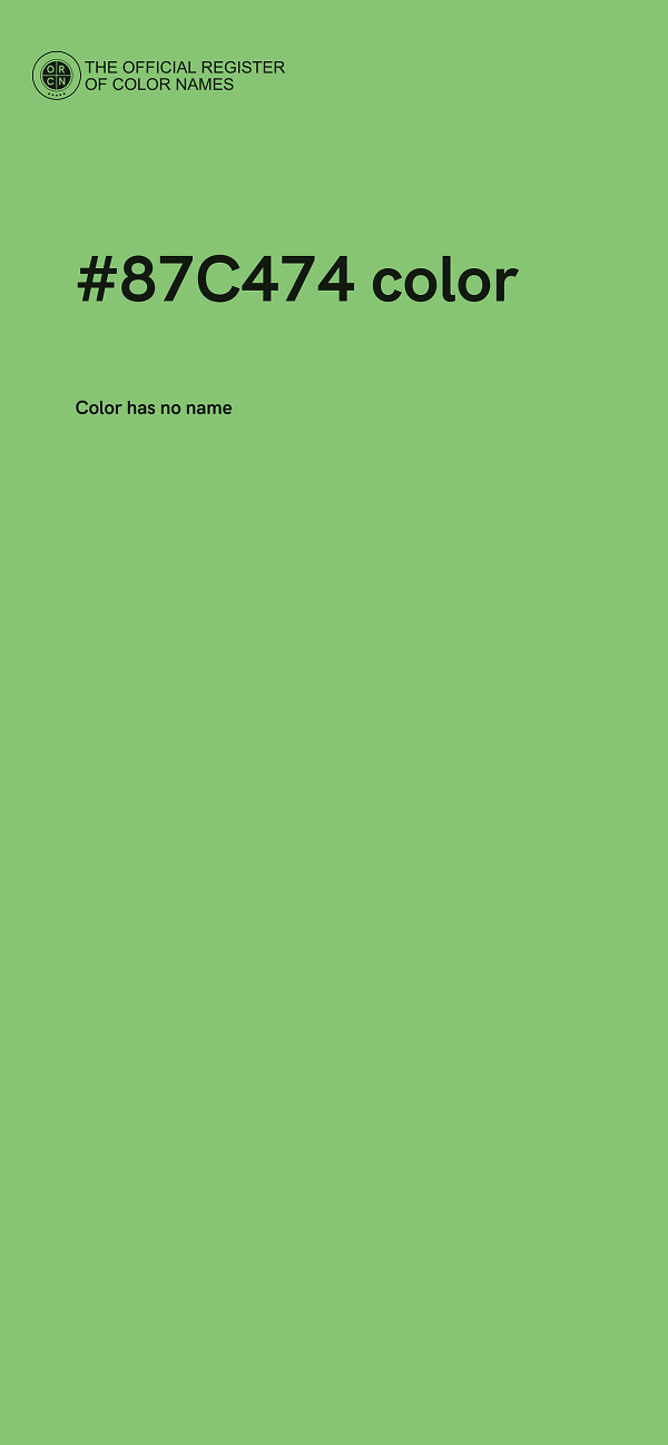 #87C474 color image