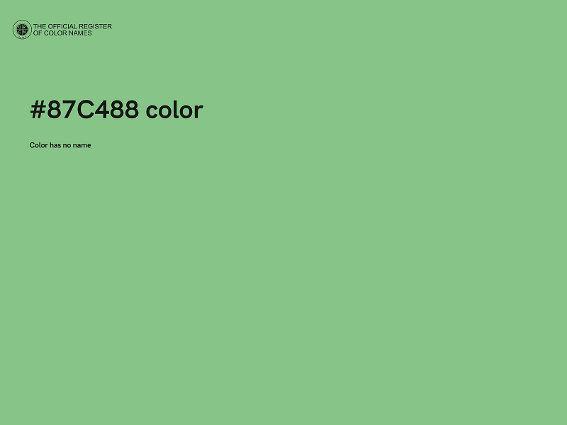 #87C488 color image