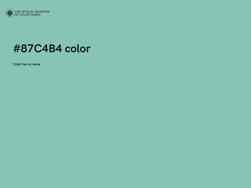#87C4B4 color image