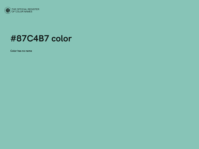 #87C4B7 color image