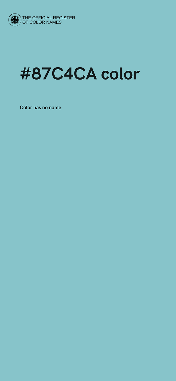 #87C4CA color image