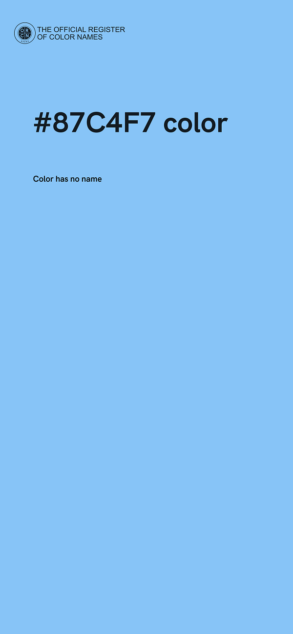 #87C4F7 color image
