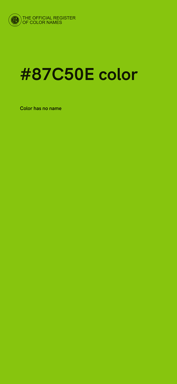 #87C50E color image