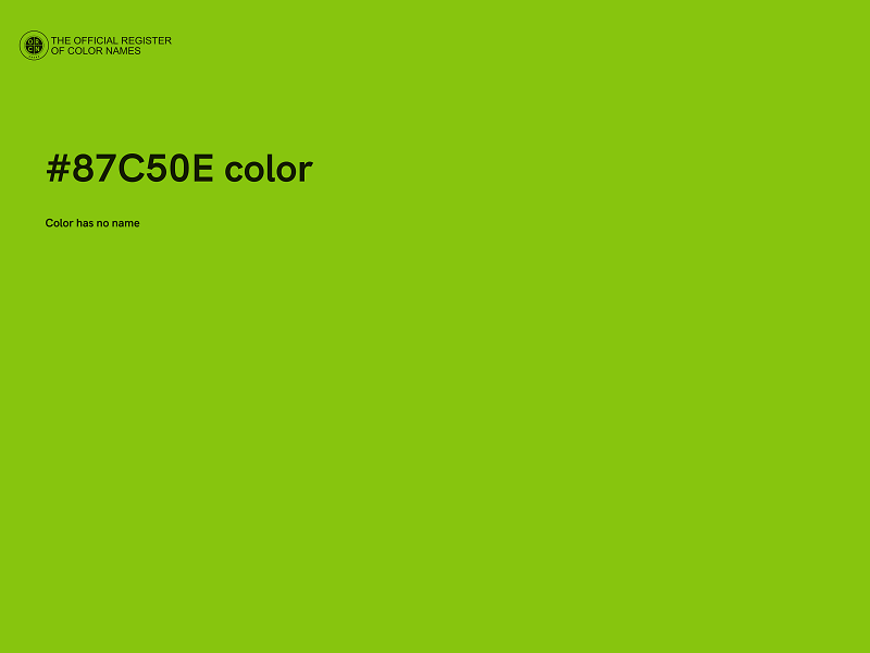 #87C50E color image