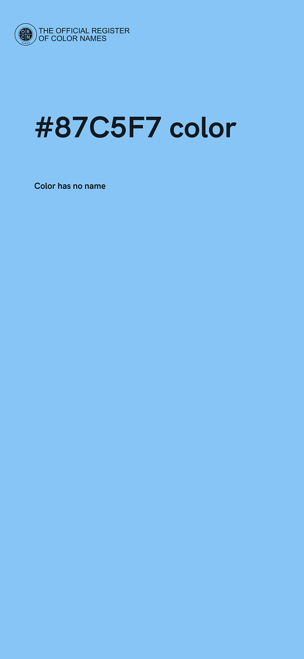 #87C5F7 color image