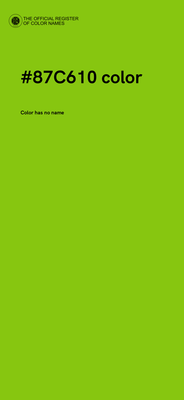 #87C610 color image