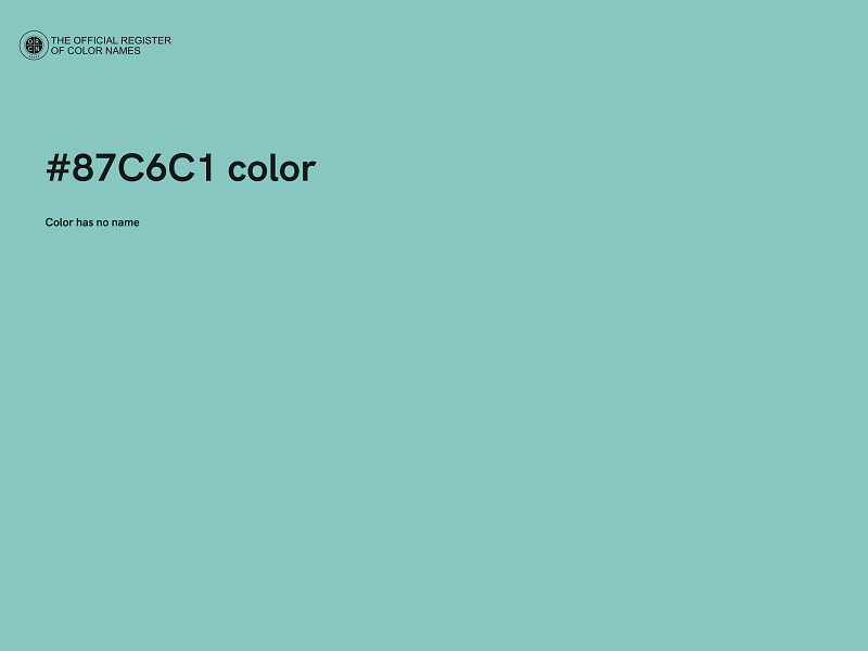 #87C6C1 color image