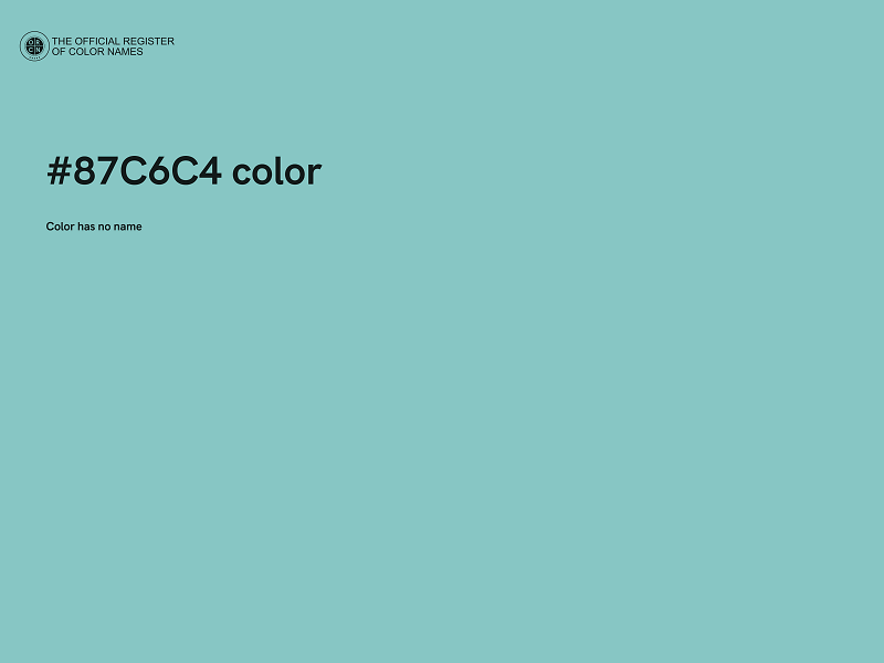 #87C6C4 color image