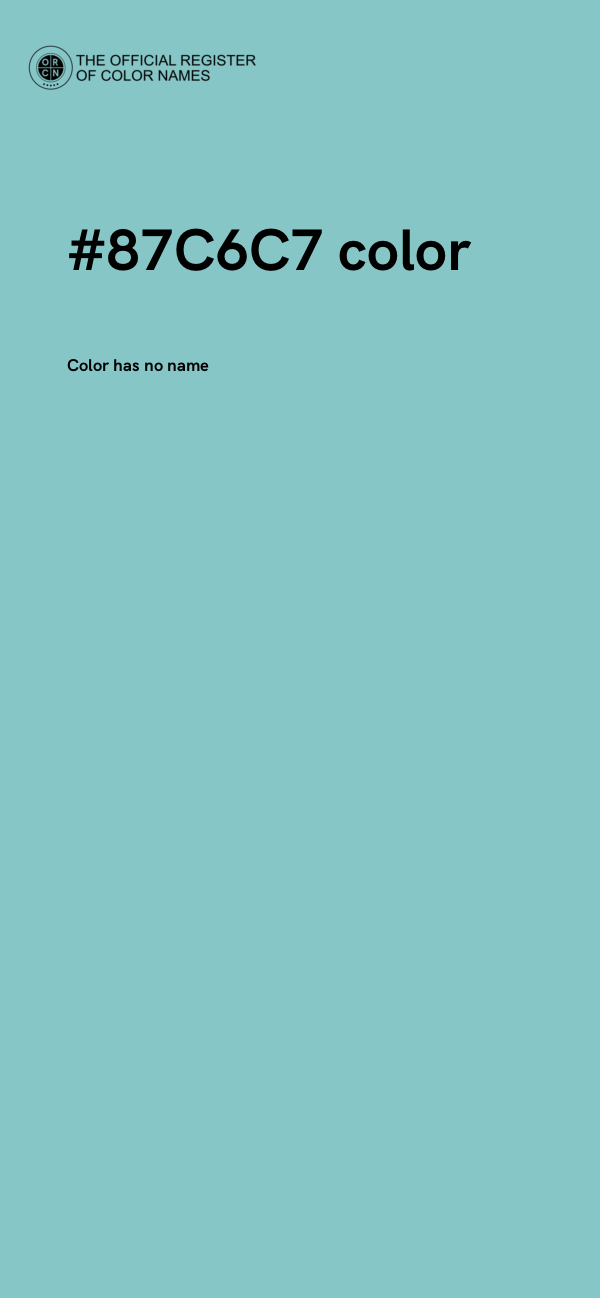 #87C6C7 color image