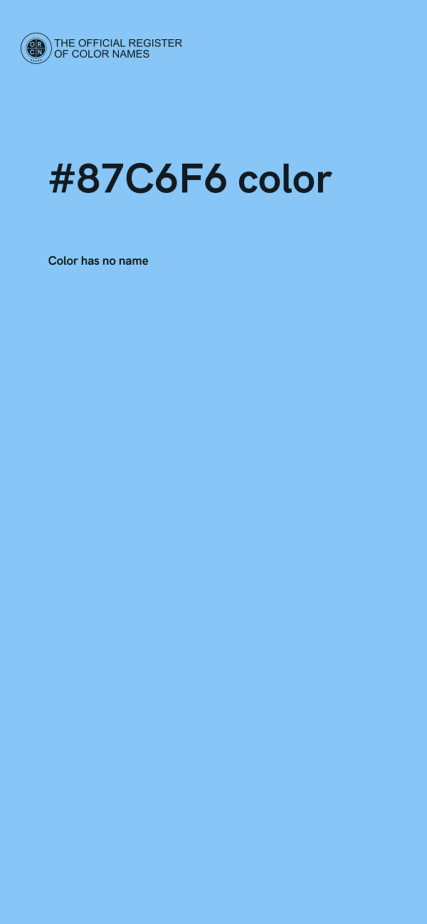 #87C6F6 color image