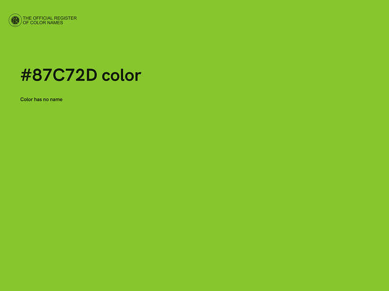 #87C72D color image