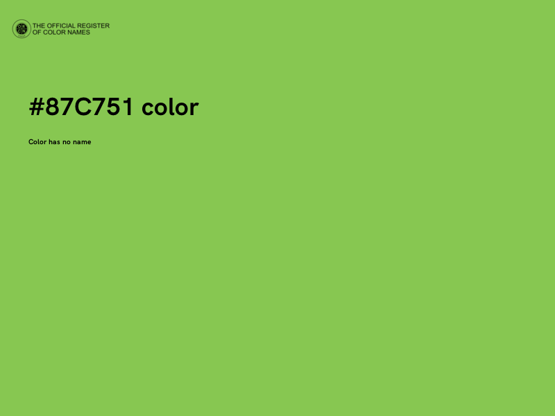 #87C751 color image
