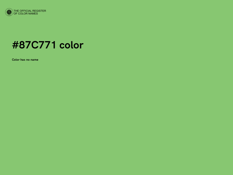 #87C771 color image