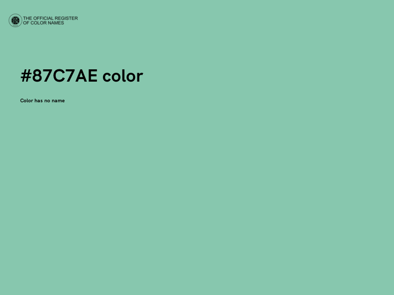 #87C7AE color image