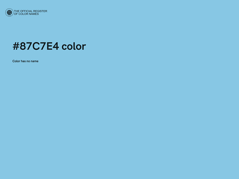 #87C7E4 color image