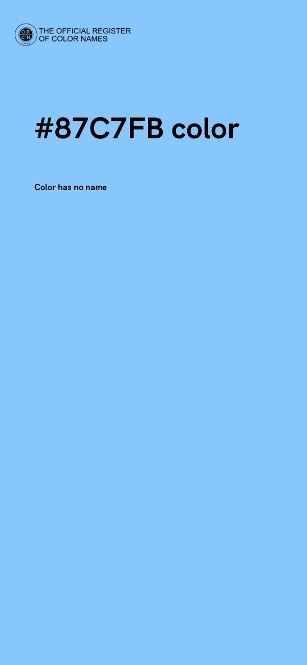#87C7FB color image