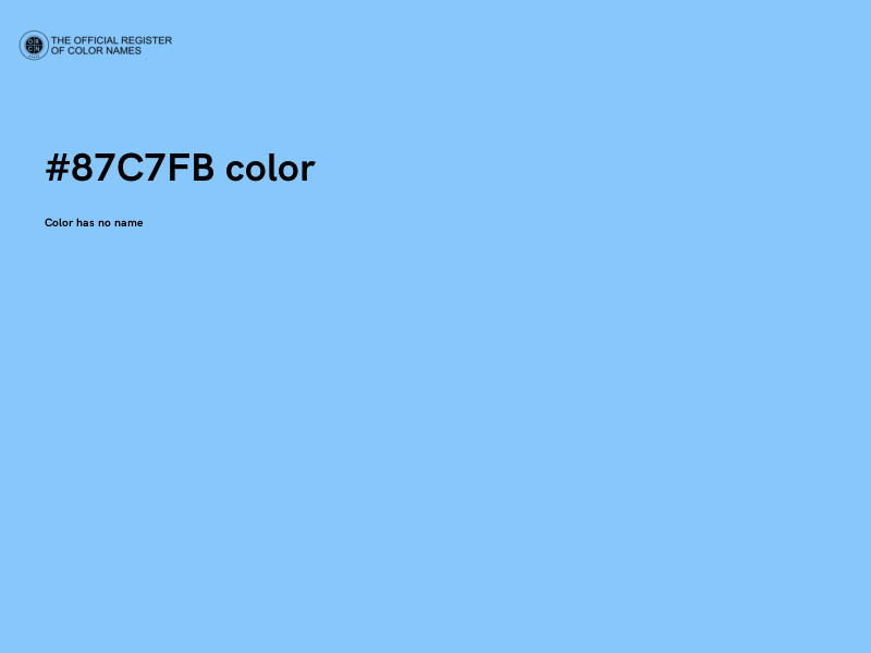#87C7FB color image