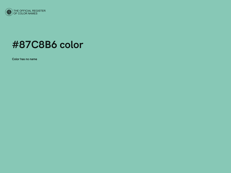 #87C8B6 color image