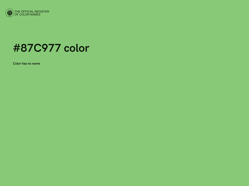 #87C977 color image