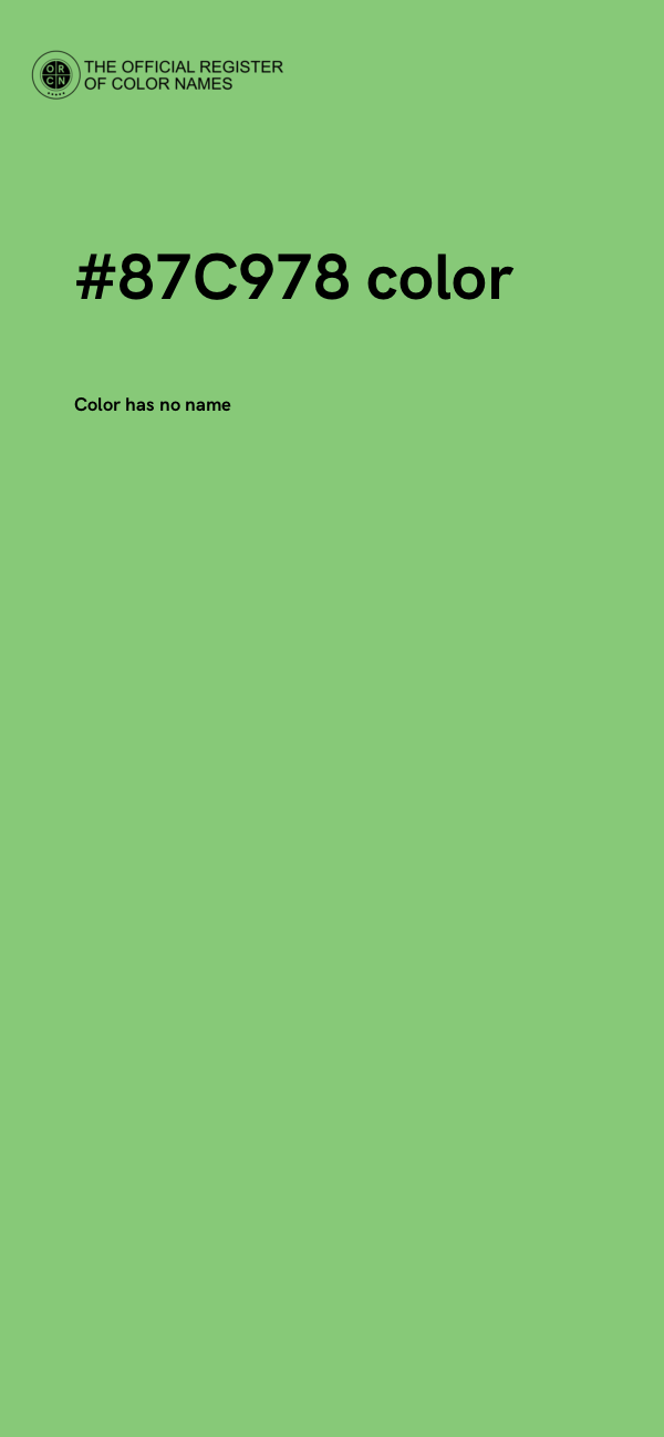 #87C978 color image